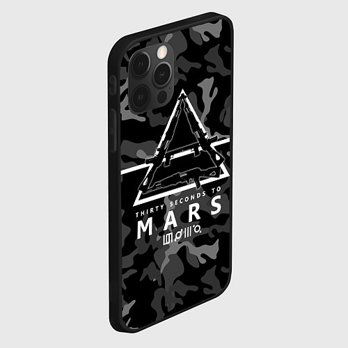 Чехол iPhone 12 Pro Max 30 Seconds to Mars - poster / 3D-Черный – фото 2