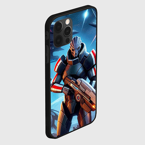 Чехол iPhone 12 Pro Max Mass Effect - space fantasy / 3D-Черный – фото 2