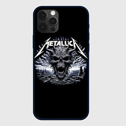 Чехол для iPhone 12 Pro Max Metallica - horned skull, цвет: 3D-черный