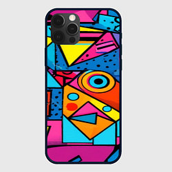 Чехол для iPhone 12 Pro Max Кислая геометрия, цвет: 3D-черный