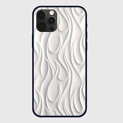 Чехол для iPhone 12 Pro Max Рельефный узор, цвет: 3D-черный