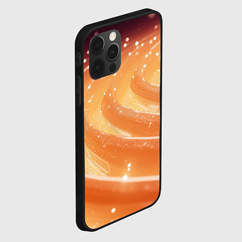 Чехол iPhone 12 Pro Max Блестящая песочная текстура / 3D-Черный – фото 2