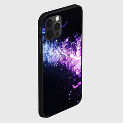 Чехол для iPhone 12 Pro Max Фиолетово-синяя абстрактная волна, цвет: 3D-черный — фото 2