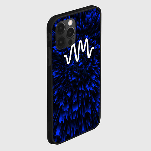 Чехол iPhone 12 Pro Max Arctic Monkeys blue energy / 3D-Черный – фото 2