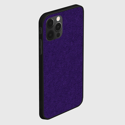 Чехол iPhone 12 Pro Max Насыщенный фиолетовый однотонная текстура / 3D-Черный – фото 2