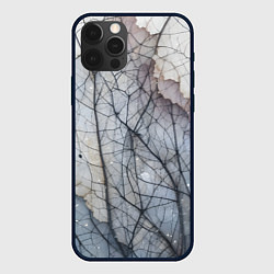 Чехол для iPhone 12 Pro Max Прожилки листьев, цвет: 3D-черный
