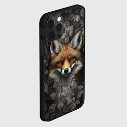 Чехол для iPhone 12 Pro Max Внимательный лис, цвет: 3D-черный — фото 2