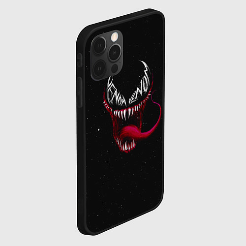 Чехол iPhone 12 Pro Max Веном в темноте / 3D-Черный – фото 2