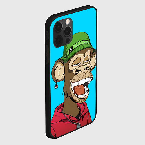 Чехол iPhone 12 Pro Max NFT smile ape / 3D-Черный – фото 2