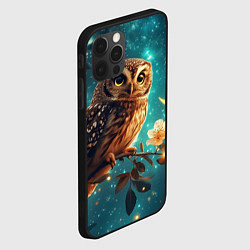 Чехол для iPhone 12 Pro Max Сова на фоне ночного неба, цвет: 3D-черный — фото 2