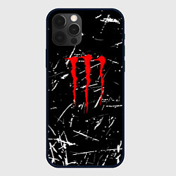 Чехол для iPhone 12 Pro Max Monster обрывки красок, цвет: 3D-черный