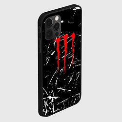 Чехол для iPhone 12 Pro Max Monster обрывки красок, цвет: 3D-черный — фото 2