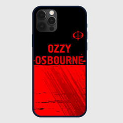 Чехол для iPhone 12 Pro Max Ozzy Osbourne - red gradient посередине, цвет: 3D-черный
