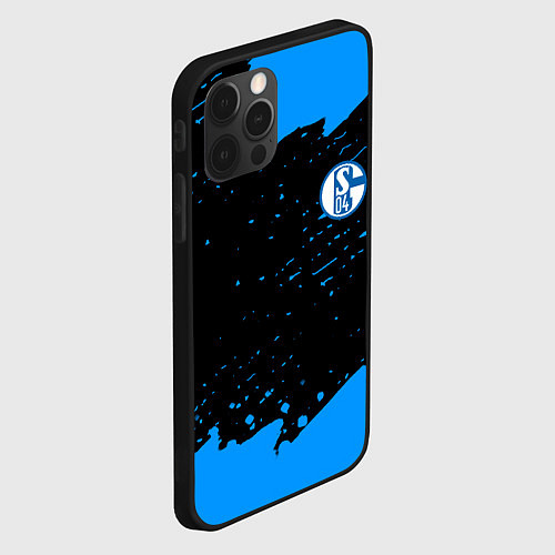 Чехол iPhone 12 Pro Max Schalke 04 fc blue color / 3D-Черный – фото 2