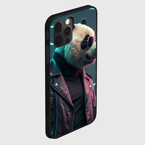 Чехол iPhone 12 Pro Max Cyberpunk panda / 3D-Черный – фото 2