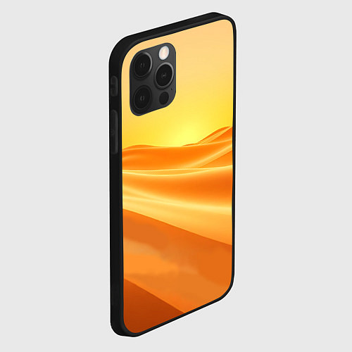 Чехол iPhone 12 Pro Max Золотые пески / 3D-Черный – фото 2