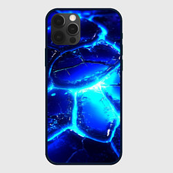 Чехол для iPhone 12 Pro Max Синие плиты лед, цвет: 3D-черный