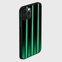 Чехол для iPhone 12 Pro Max Neon turquoise, цвет: 3D-черный — фото 2