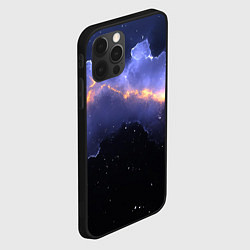 Чехол для iPhone 12 Pro Max Молния в фиолетовом небе текстура, цвет: 3D-черный — фото 2