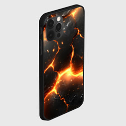 Чехол для iPhone 12 Pro Max Лава и разлом плит, цвет: 3D-черный — фото 2