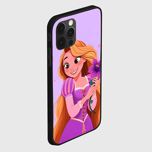 Чехол iPhone 12 Pro Max Rapunzel - big pictures / 3D-Черный – фото 2