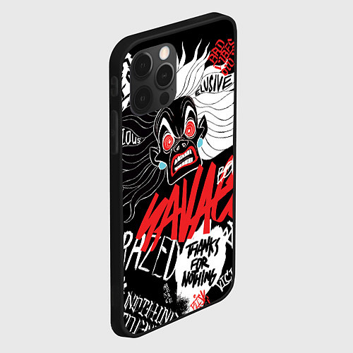 Чехол iPhone 12 Pro Max Круэлла - big pictures / 3D-Черный – фото 2