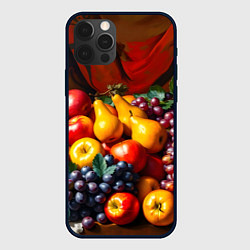 Чехол для iPhone 12 Pro Max Фруктовый натюрморт, цвет: 3D-черный