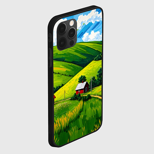 Чехол iPhone 12 Pro Max Русская деревенька / 3D-Черный – фото 2