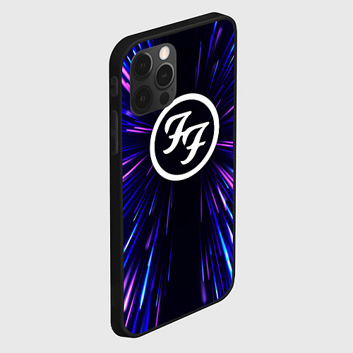 Чехол iPhone 12 Pro Max Foo Fighters neon energy / 3D-Черный – фото 2