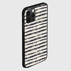 Чехол для iPhone 12 Pro Max Тёмные полосы на светлом, цвет: 3D-черный — фото 2