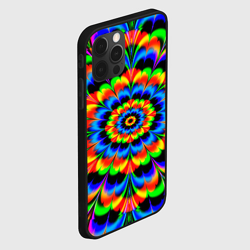 Чехол iPhone 12 Pro Max Оптические иллюзии психоделика / 3D-Черный – фото 2