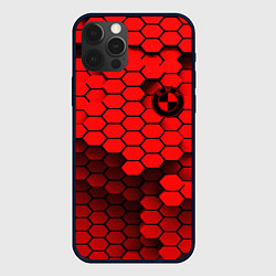 Чехол для iPhone 12 Pro Max BMW карбоновая абстракция, цвет: 3D-черный