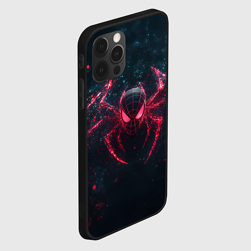 Чехол iPhone 12 Pro Max Спайдер-мэн с лапами паука / 3D-Черный – фото 2