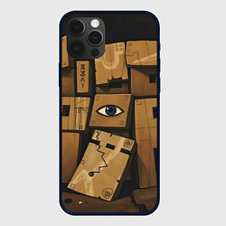 Чехол для iPhone 12 Pro Max Коробки и глаз, цвет: 3D-черный