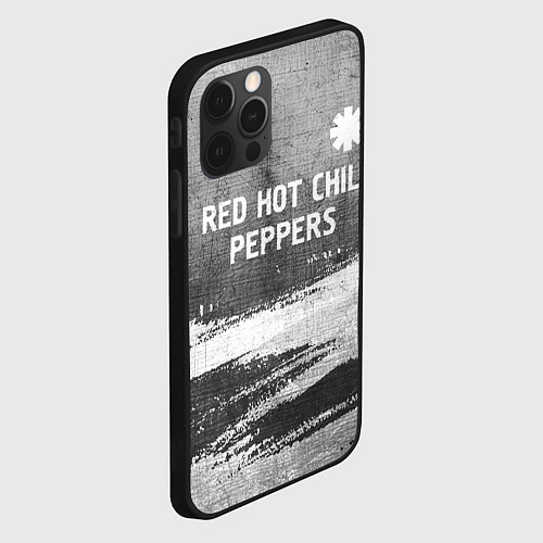 Чехол iPhone 12 Pro Max Red Hot Chili Peppers - grey gradient посередине / 3D-Черный – фото 2