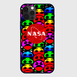 Чехол для iPhone 12 Pro Max NASA smile, цвет: 3D-черный
