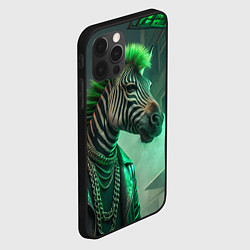 Чехол для iPhone 12 Pro Max Cyperpunk zebra, цвет: 3D-черный — фото 2