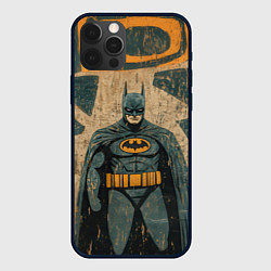 Чехол для iPhone 12 Pro Max Бэтмен нарисованный на стене, цвет: 3D-черный