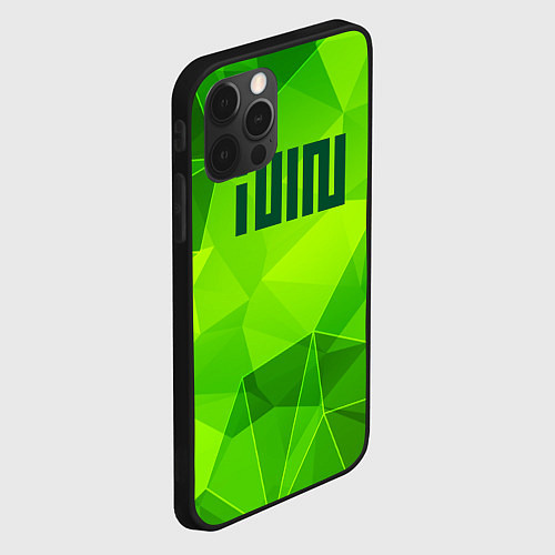 Чехол iPhone 12 Pro Max Gidle green poly / 3D-Черный – фото 2