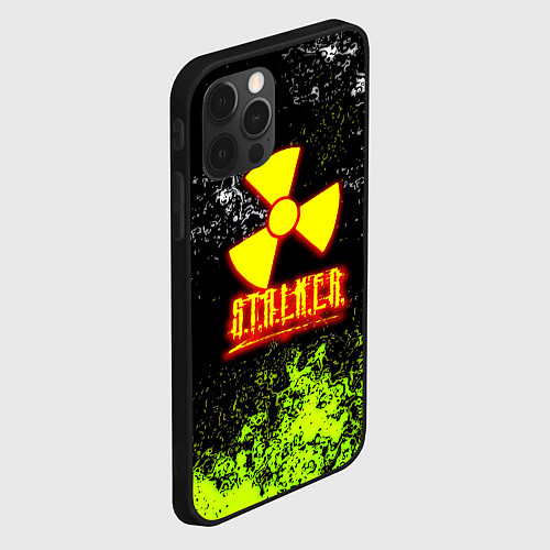Чехол iPhone 12 Pro Max Stalker брызги красок / 3D-Черный – фото 2
