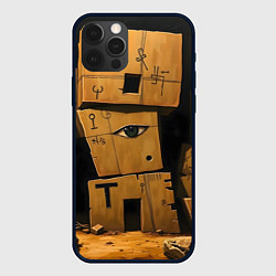 Чехол для iPhone 12 Pro Max Глаза в каменных домах, цвет: 3D-черный