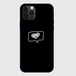 Чехол для iPhone 12 Pro Max Cердешко, цвет: 3D-черный