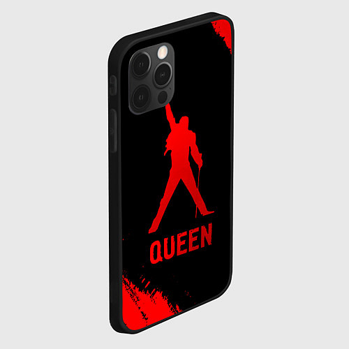 Чехол iPhone 12 Pro Max Queen - red gradient / 3D-Черный – фото 2