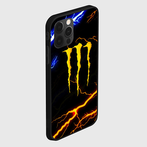 Чехол iPhone 12 Pro Max Monster energy storm / 3D-Черный – фото 2