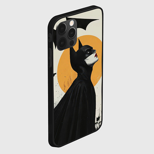 Чехол iPhone 12 Pro Max Девушка Бэтмен / 3D-Черный – фото 2