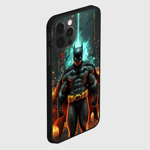 Чехол iPhone 12 Pro Max Бэтмен эпик / 3D-Черный – фото 2