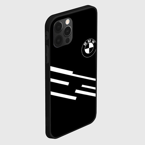 Чехол iPhone 12 Pro Max BMW geometry line / 3D-Черный – фото 2