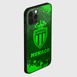 Чехол для iPhone 12 Pro Max Monaco - green gradient, цвет: 3D-черный — фото 2