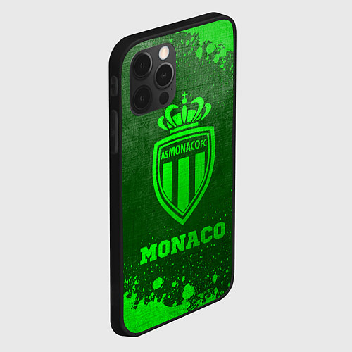 Чехол iPhone 12 Pro Max Monaco - green gradient / 3D-Черный – фото 2