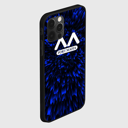 Чехол iPhone 12 Pro Max Bungo Stray Dogs blue energy / 3D-Черный – фото 2